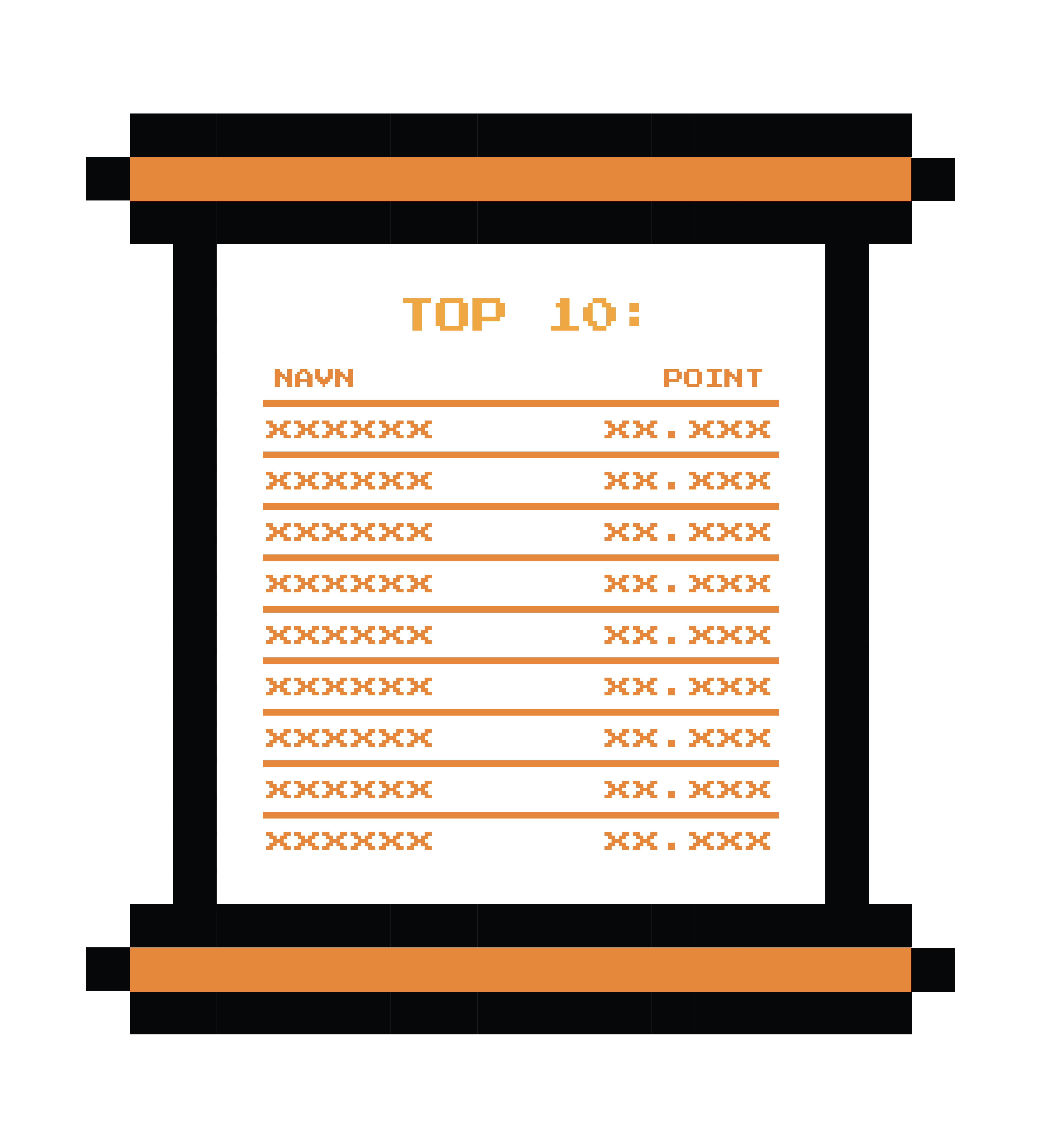 Pixeleret scoreboard